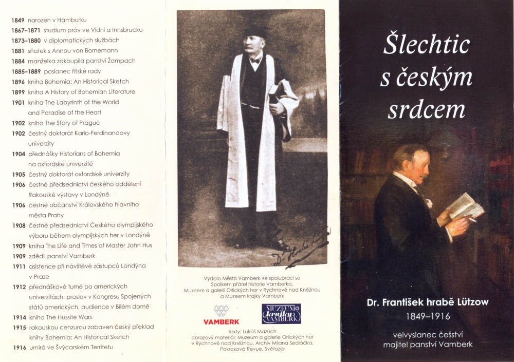 2016 uplynulo 100 let od mrt Dr. Frantika Ltzowa (*1849 - +1916) 13.1. 2016 - vstava Muzeum Vamberk