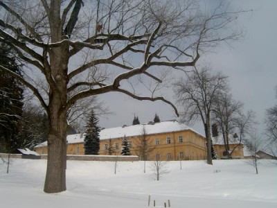 Pohled z dolního parku na zámek