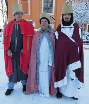 Tři králové v Domovu pod hradem Žampach 6.1.2015