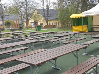 2023 - Přes tři hrady - stanoviště a trasy Žampach (6.5.) - příprava areálu