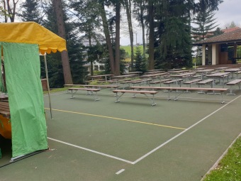 2023 - Přes tři hrady - stanoviště a trasy Žampach (6.5.) - příprava areálu