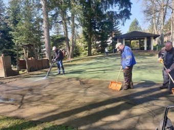 2023 - Přes tři hrady - stanoviště a trasy Žampach (6.5.) - příprava areálu