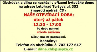 Otevírací doba před vánoci 2021