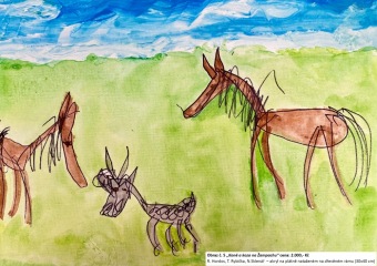 R.Hordos a T. Rybička a N.Sklenář - Koně a koza na Žampachu