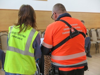 2023 Cvičení HZS a IZS Pardubického kraje - evakuace (10.10.)