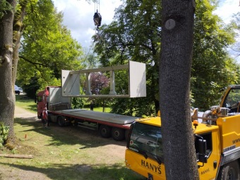 2023 Program dešťovka - průběh prací - montáž retenční nádrže 13.6. 2023