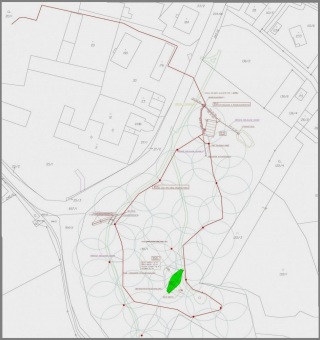 2023 Program dešťovka - rozsah závlahy v dolní části arboreta