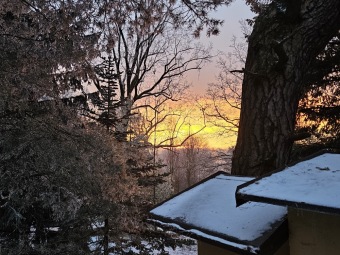 2025 Rozednění v Arboretu Žampach (2.1.)