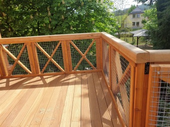 Dokončení nové terasy a lávky Habry v 05/2022