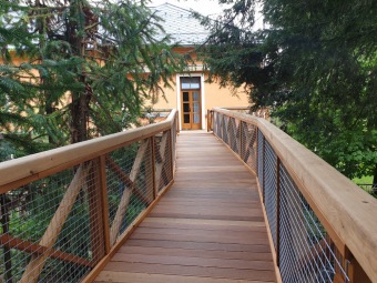 Dokončení nové terasy a lávky Habry v 05/2022