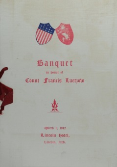 PŘEDNÁŠKOVÉ TURNÉ Františka Lützowa USA, 1912 (scan kroniky)