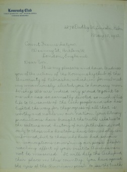 PŘEDNÁŠKOVÉ TURNÉ Františka Lützowa USA, 1912 (scan kroniky)