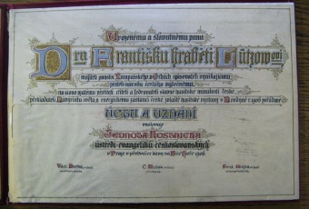 Archivní materiály - Dr. František Lützow