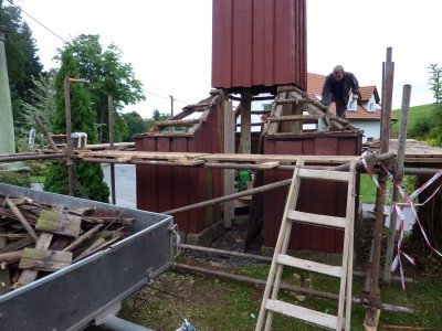 OPRAVA ZVONIČKY SRPEN 2014 - fotodokumentace