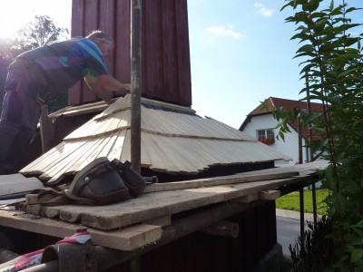 OPRAVA ZVONIČKY SRPEN 2014 - fotodokumentace